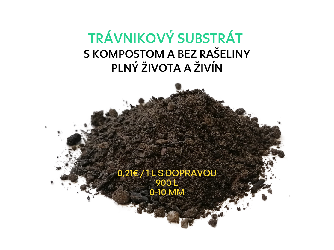 Trávnikový substrát s kompostom na výsev aj terénne úpravy